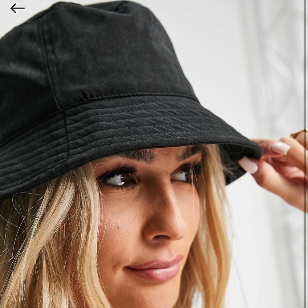 ASOS Boardmans Soft Feel Bucket Hat in Black Basic Beach Grunge Y2K Beanie - Picture 4 of 9